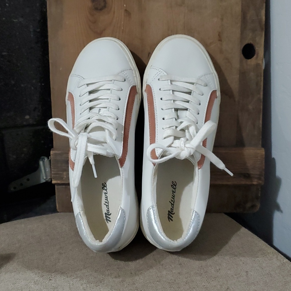 Madewell White Sneakers with Color Streak Detail - Picture 13 of 13